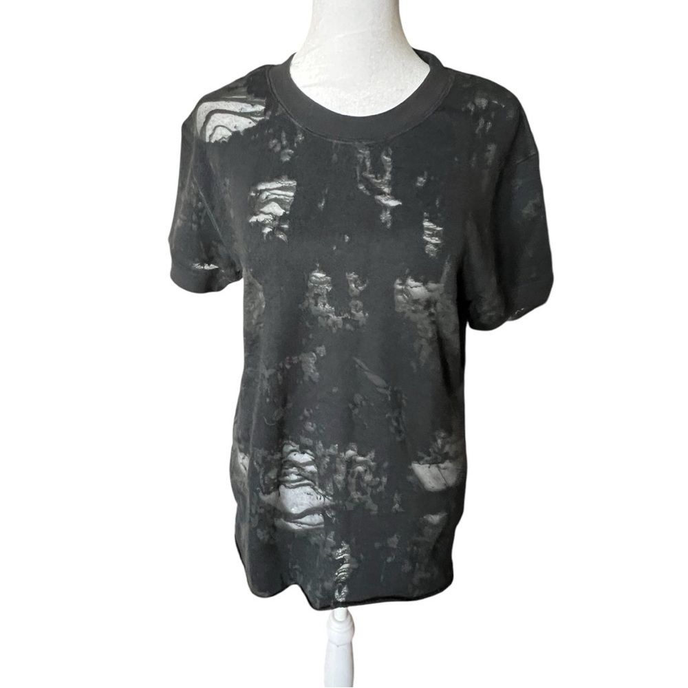 IRO green and Gray Short Sleeve distressed Tee